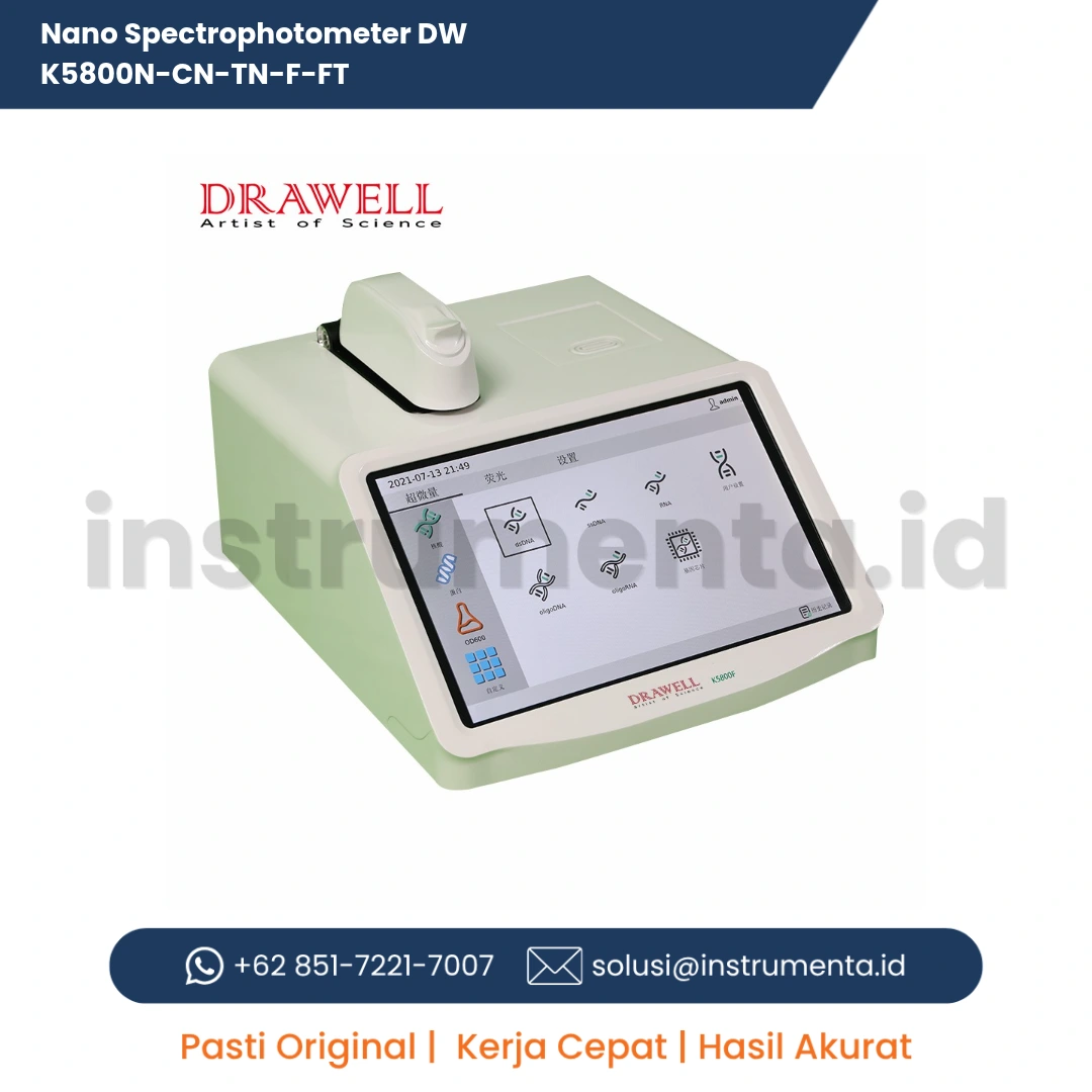 Distributor Resmi Nano Spectrophotometer DW K5800N-CN-TN-F-FT Drawell Ready Stock Indonesia